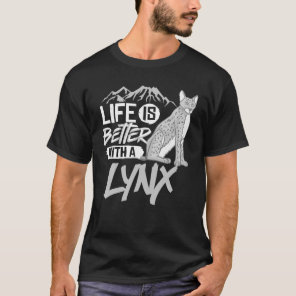 Lynx Cat Animals Safari Bobcats Cute South Africa  T-Shirt