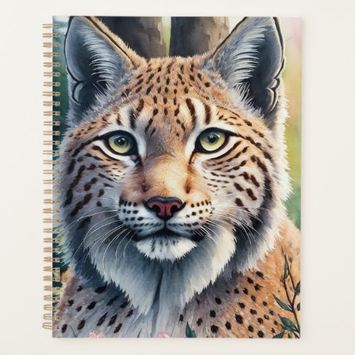 Lynx Face Watercolor Art Planner