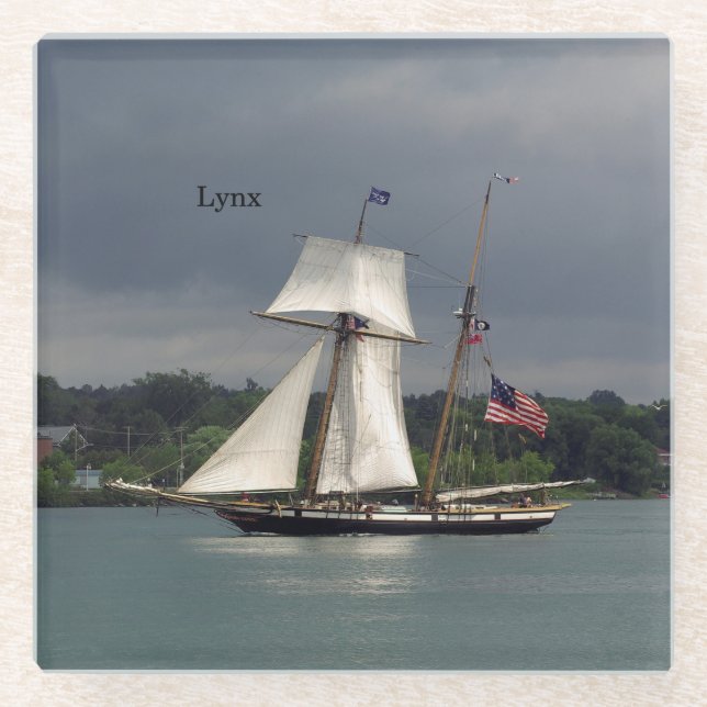 Lynx glass coaster (Front)