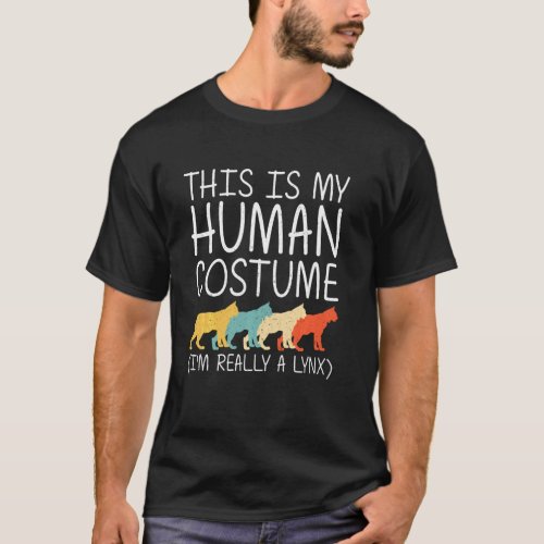 Lynx Halloween Human Costume Bobcat Caracal Easy D T_Shirt