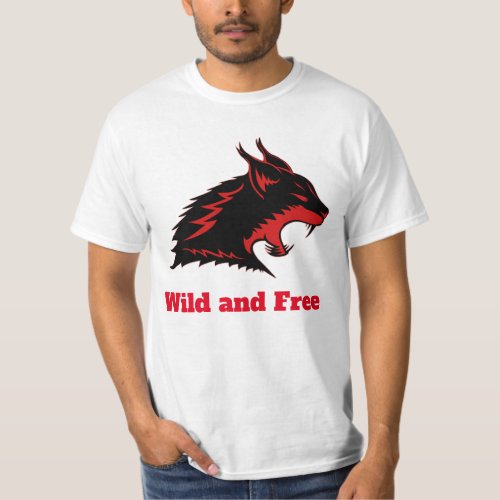 Lynx head Wild and Free men T_Shirt