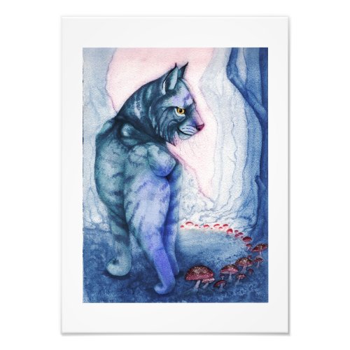 Lynx in Fairy Forest Photo Print
