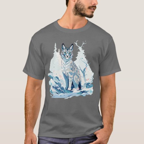 Lynx in Winter Wonderland T_Shirt
