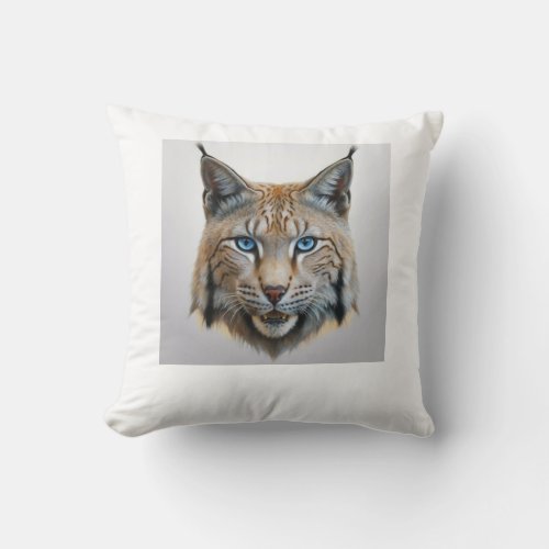 lynx on throw pillow