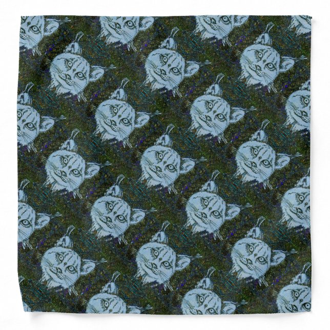 Lynx Patterned Bandana (Front)