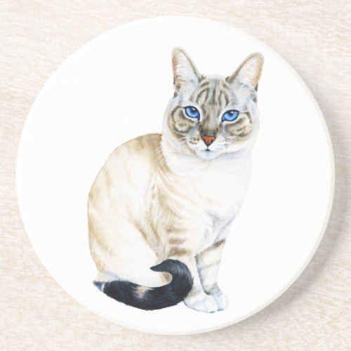 Lynx Point Siamese Cat Coaster