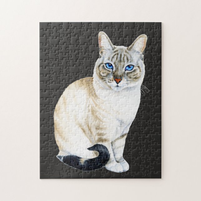 Lynx Point Siamese Cat Jigsaw Puzzle (Vertical)