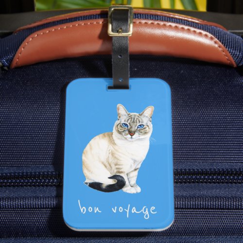Lynx Point Siamese Cat Luggage Tag