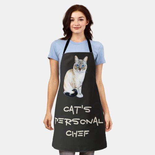 Lynx Point Siamese Cat Personal Chef Customizable Apron