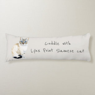 Lynx Point Siamese Cat Personalized  Body Pillow