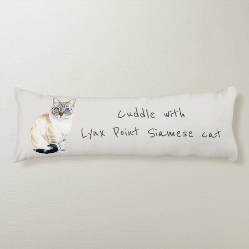 Lynx Point Siamese Cat Personalized  Body Pillow