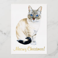 Lynx Point Siamese Cat Personalized Christmas