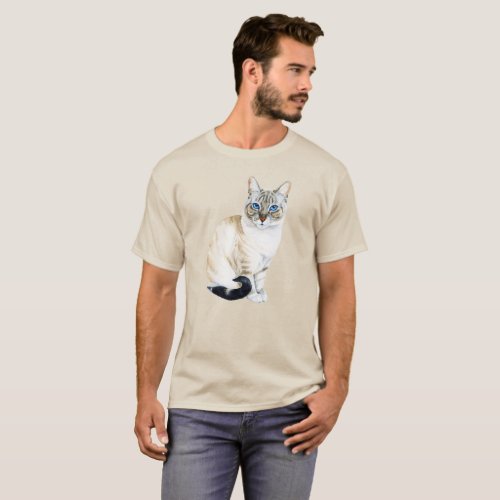 Lynx Point Siamese Cat Personalized T_Shirt
