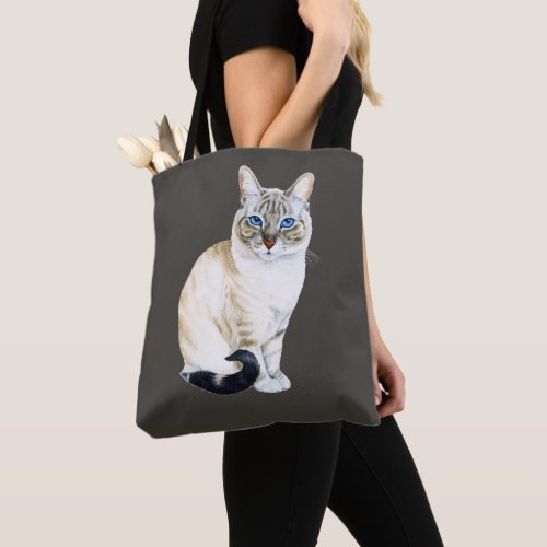 Lynx Point Siamese Cat Personalized Tote Bag