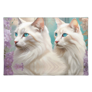 Lynx Point Siamese Portrait Art Cloth Placemat