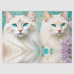 Lynx Point Siamese Portrait Art Tissue Paper