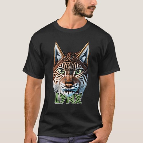 Lynx Portrait Bobcat Wildcat T_Shirt
