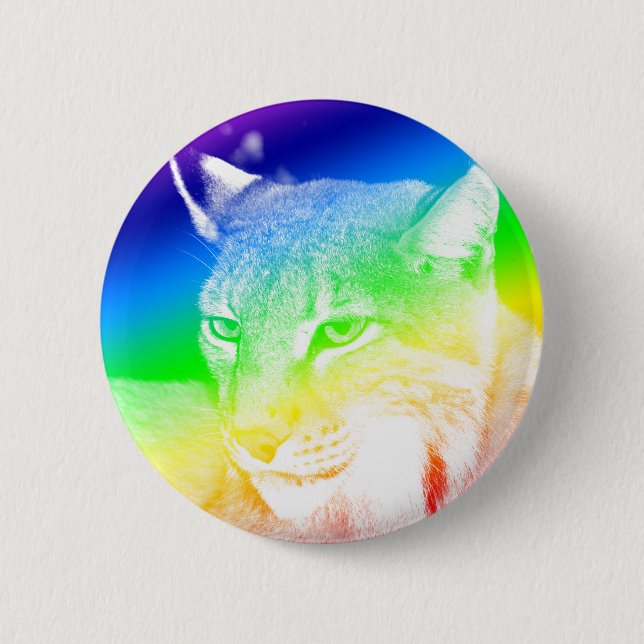 Lynx Rainbow Highlights Button (Front)