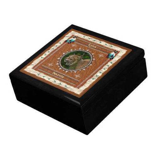 Lynx  _Secrets_  Wood Gift Box w Tile