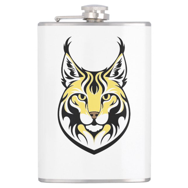 Lynx, wild cat flask (Front)