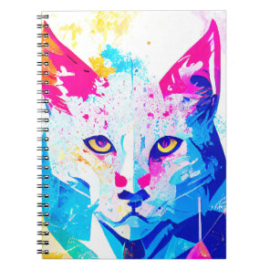 Lynx Wild Nature Animal Color Art Painting Notebook