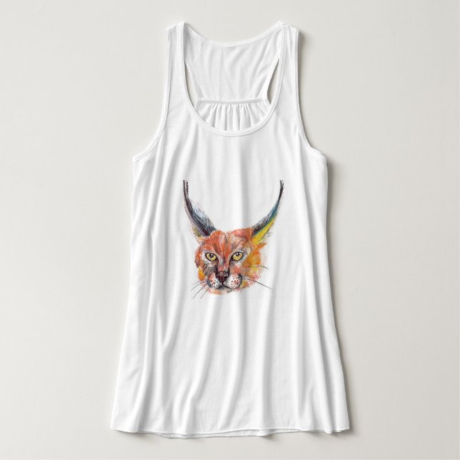 Lynxs drawing Women's Bella Tank Top (Design Front)