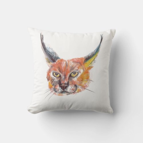 Lynxs Portrait Throw Cushion