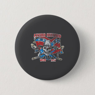 Lynyrd Skynyrd Tour 1987 Vintage Usa Flag Southern Button