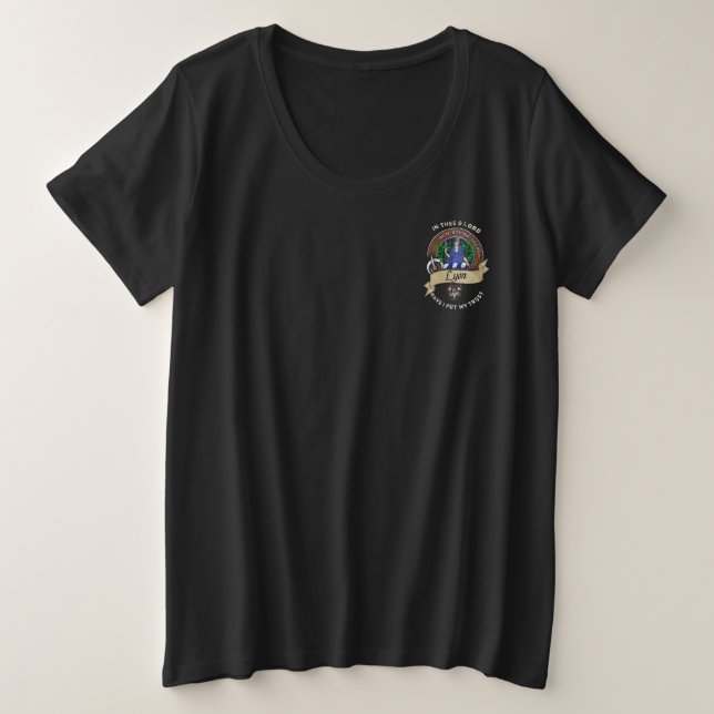 Lyon Clan Badge & Motto Women's Plus Size T-Shirt (Design Front)