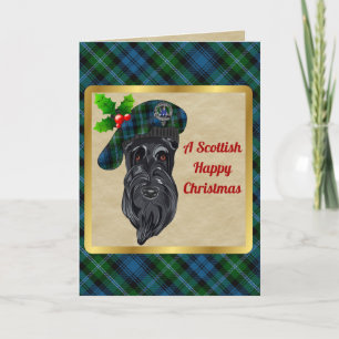 Lyon Clan Badge & Tartan Personalized Xmas Card