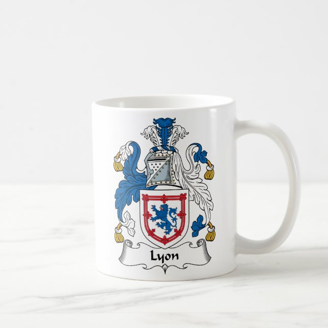 Lyon Family Crest Coffee Mug (Right)