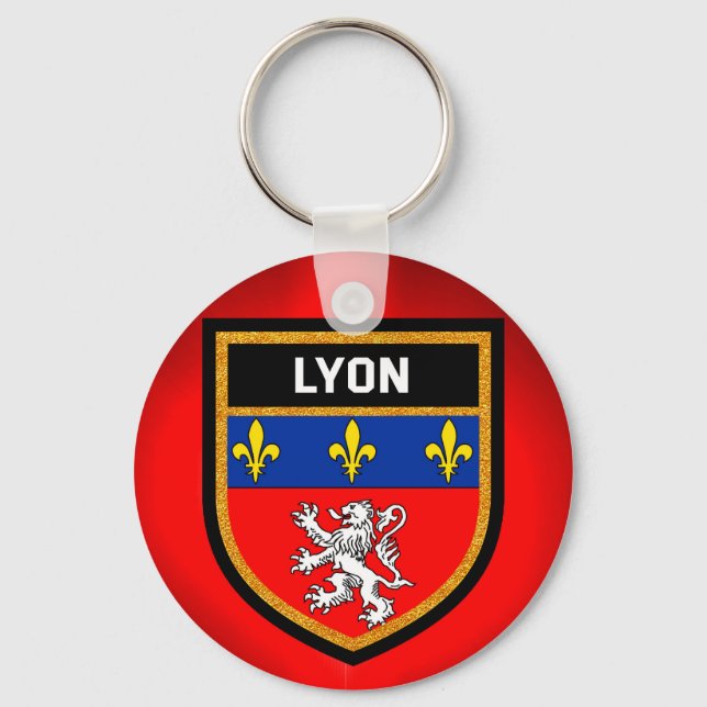 Lyon Flag Keychain (Front)