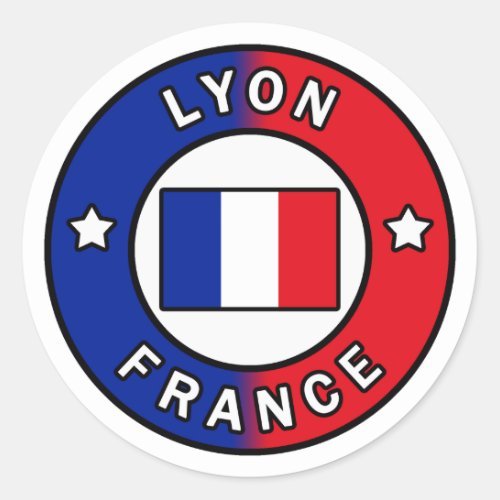 Lyon France Classic Round Sticker