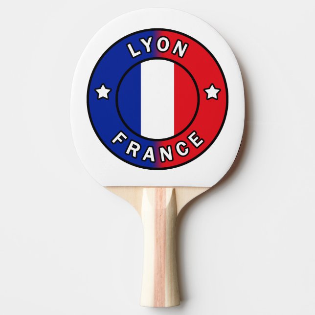 Lyon France Ping Pong Paddle (Front)