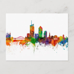 Lyon France Skyline Postcard