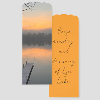 Lyon Lake Sunset Dock Bookmark