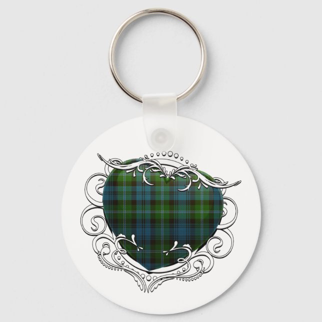 Lyon Tartan Heart Keychain (Front)