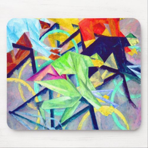 Lyonel Feininger Bicycle Race Mouse Pad