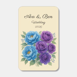 Lyons Blue Peony & Fig Purple Rose Wedding Matchboxes