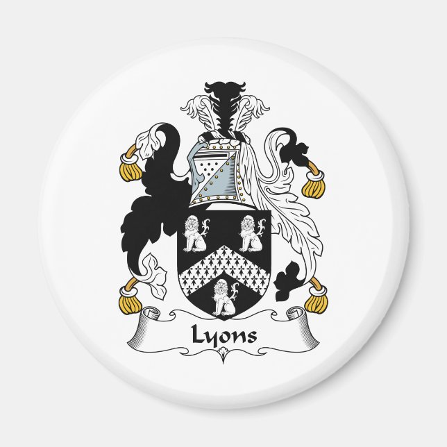 Lyons Family Crest Magnet (Front)