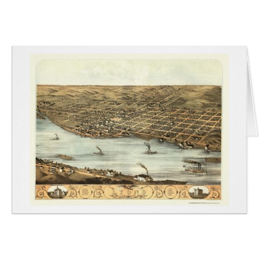 Lyons, IA Panoramic Map - 1868 Cards (Front Horizontal)