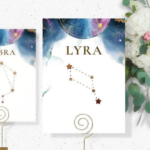 Lyra Constellation Celestial Table Number
