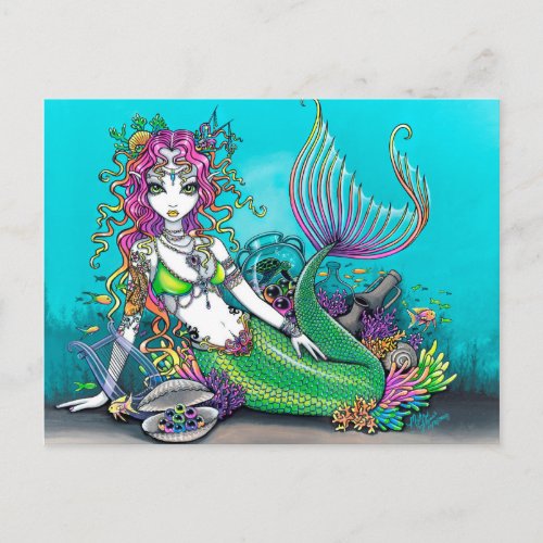 Lyra Gothic Mermaid Postcard