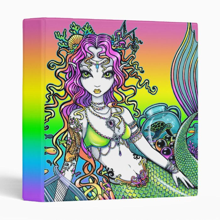 "Lyra" Koi Tattoo Rainbow Mermaid Avery Binder