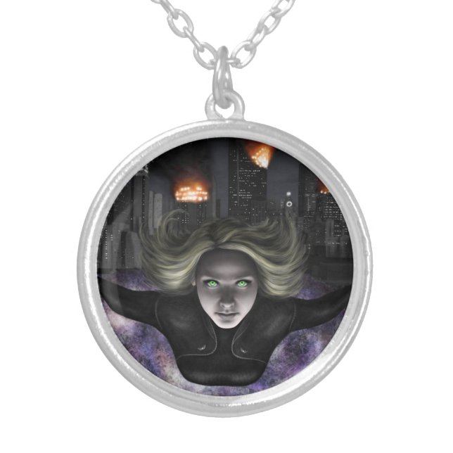 Lyra Rayne: Ground Zero Silver Plated Necklace (Front)