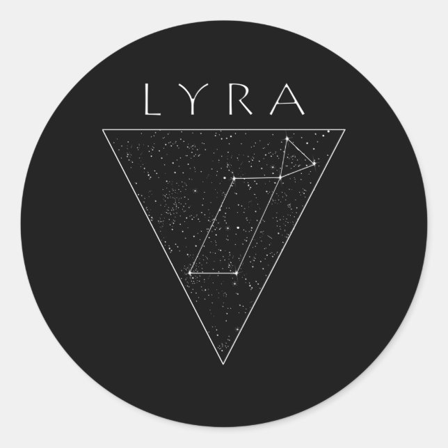 Lyra Star Constellation Lyran Starseed Classic Round Sticker (Front)