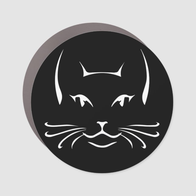 Lyra the Cat Dark Car Magnet (Front)