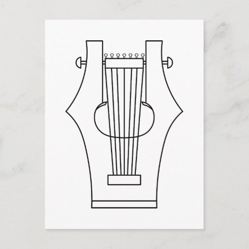 Lyre lyra _ Ancient Greek Instrument Postcard