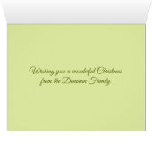 Lyrebird festive green Australian Christmas card (Inside Horizontal (Bottom))