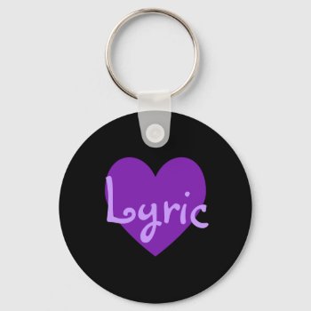 Lyric In Purple Keychain by purplestuff at Zazzle
